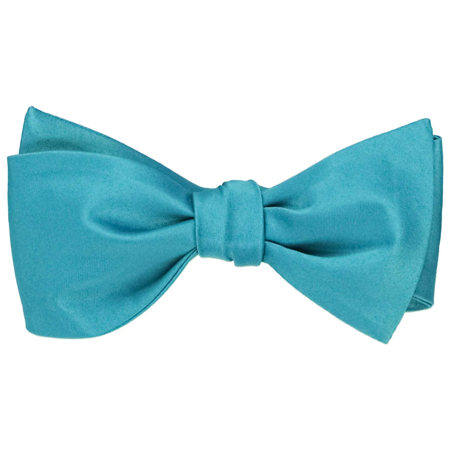 Dark Turquoise Self-Tie Bow Tie sold by TieMart product image thumbnail 2