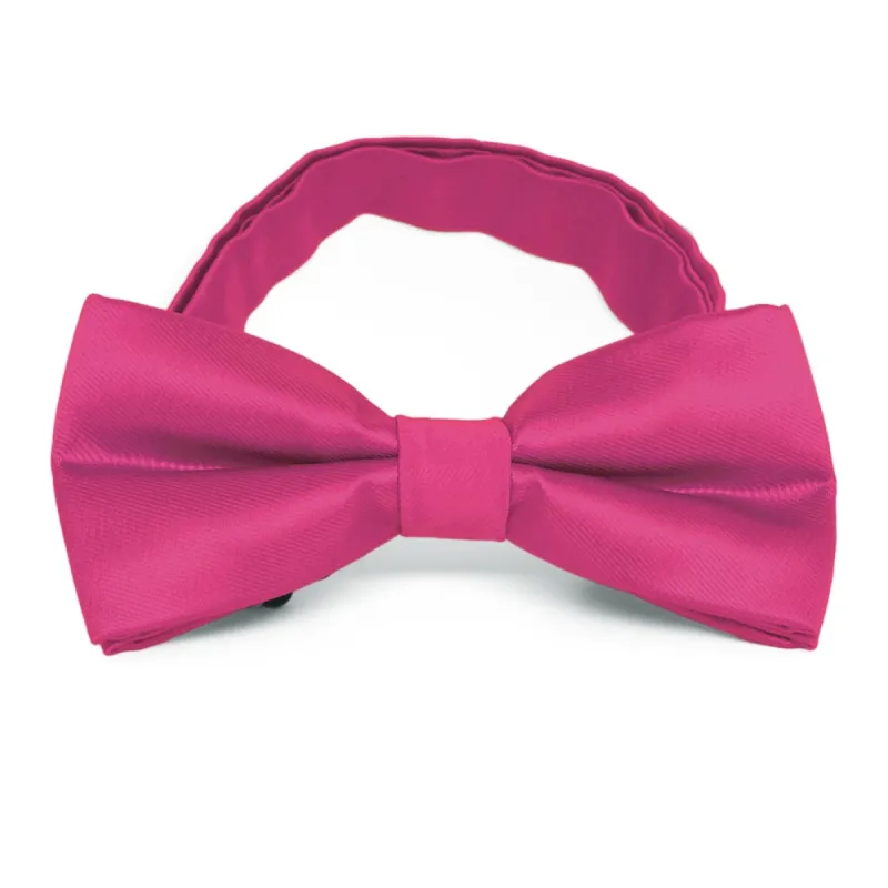 Fuchsia Band Collar Bow Tie sold by TieMart