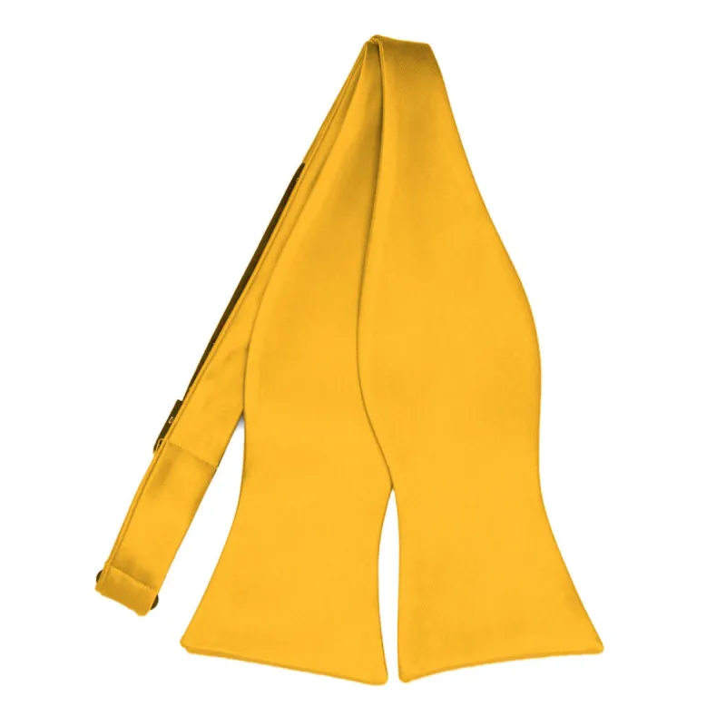 Golden Yellow Self-Tie Bow Tie sold by TieMart