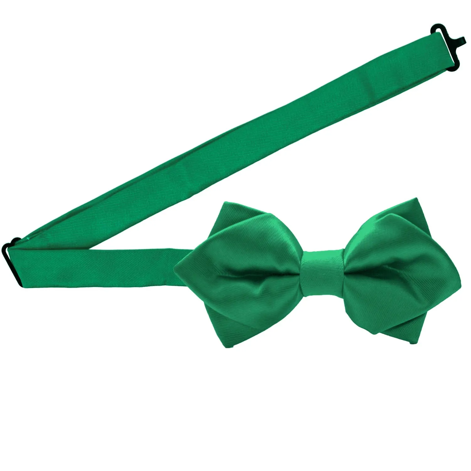 Kelly Green Diamond Tip Bow Tie sold by TieMart product image thumbnail 3