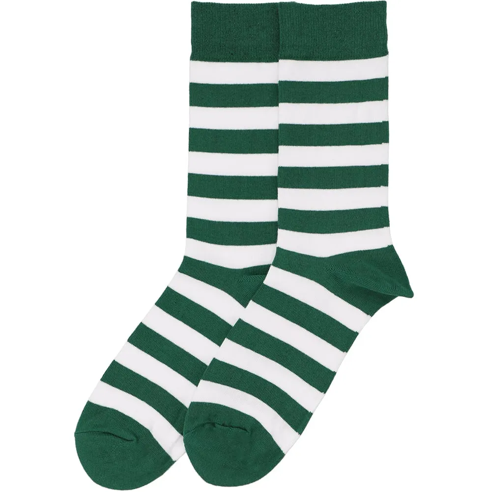 Men's Hunter Green and White Striped Socks sold by TieMart product image thumbnail 3