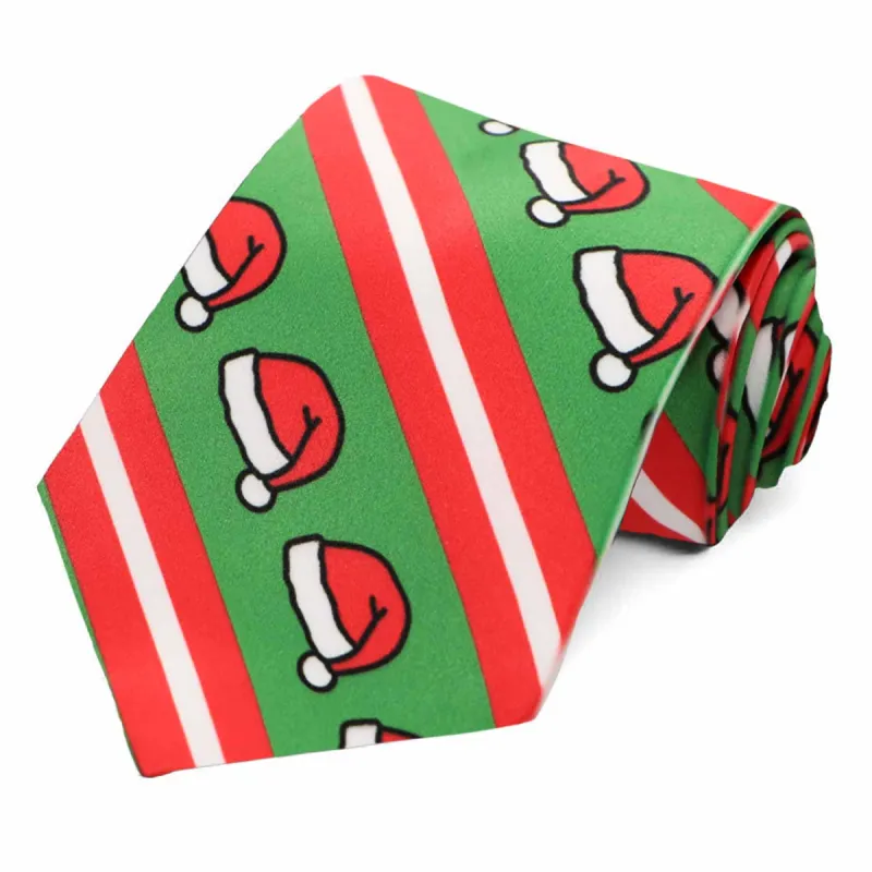 Santa Hat Striped Necktie sold by TieMart