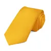 Golden Yellow Slim Solid Color Necktie, 2.5" Width sold by TieMart
