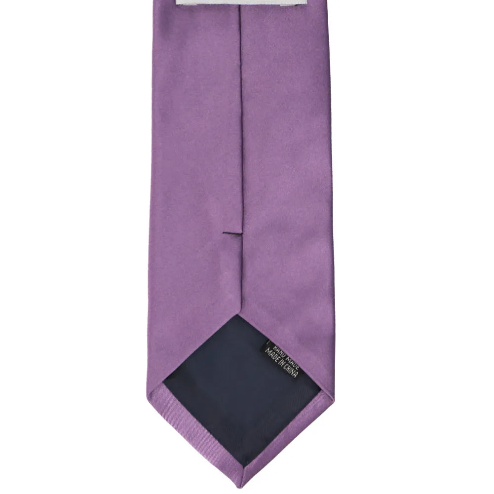 Wisteria Purple Premium Extra Long Solid Color Necktie sold by TieMart product image thumbnail 4