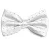 White Danbury Grid Bow Tie sold by TieMart