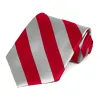 Red and Silver Striped Tie sold by TieMart