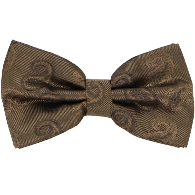 Brown Elias Paisley Bow Tie sold by TieMart