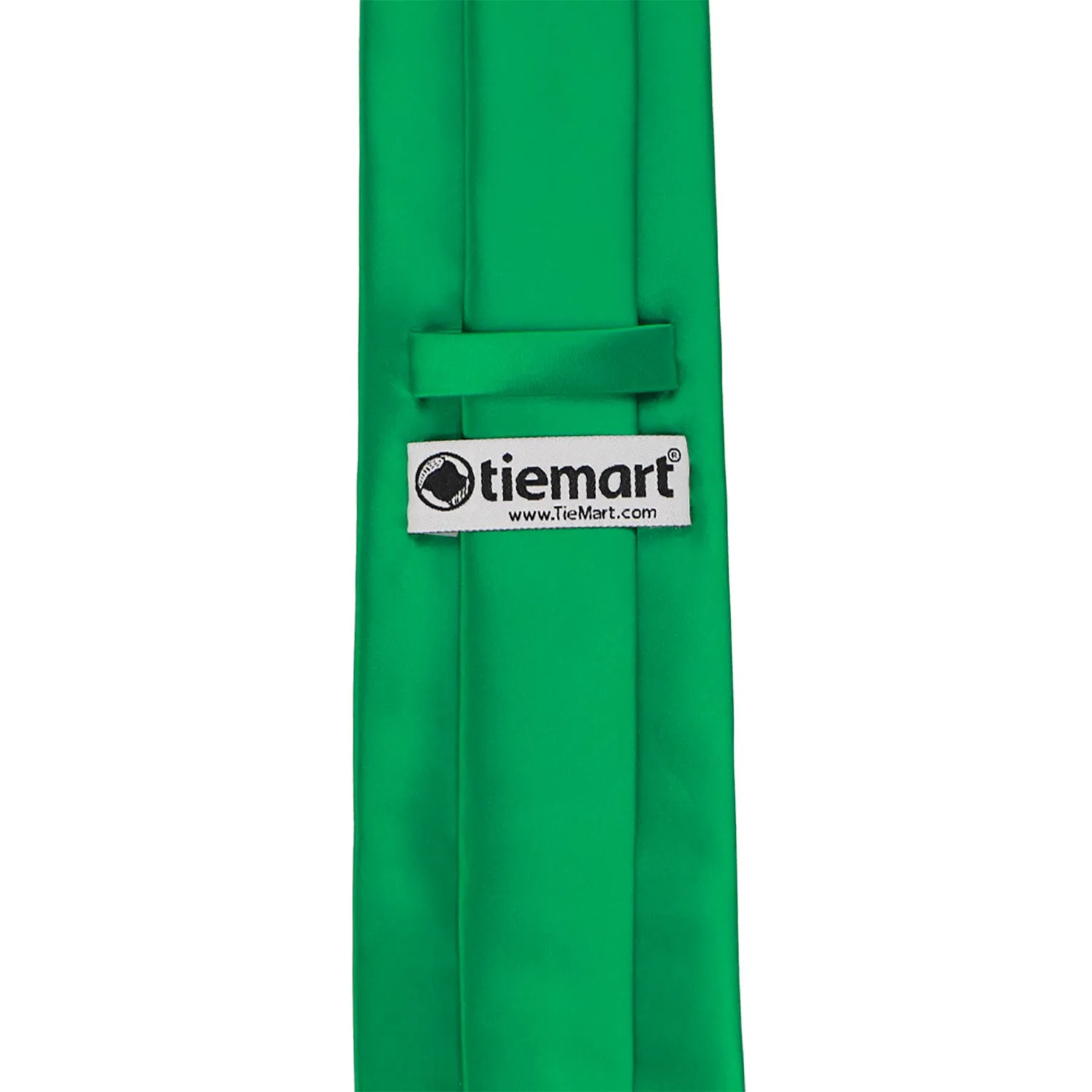 Kelly Green Premium Solid Color Necktie sold by TieMart product image thumbnail 4