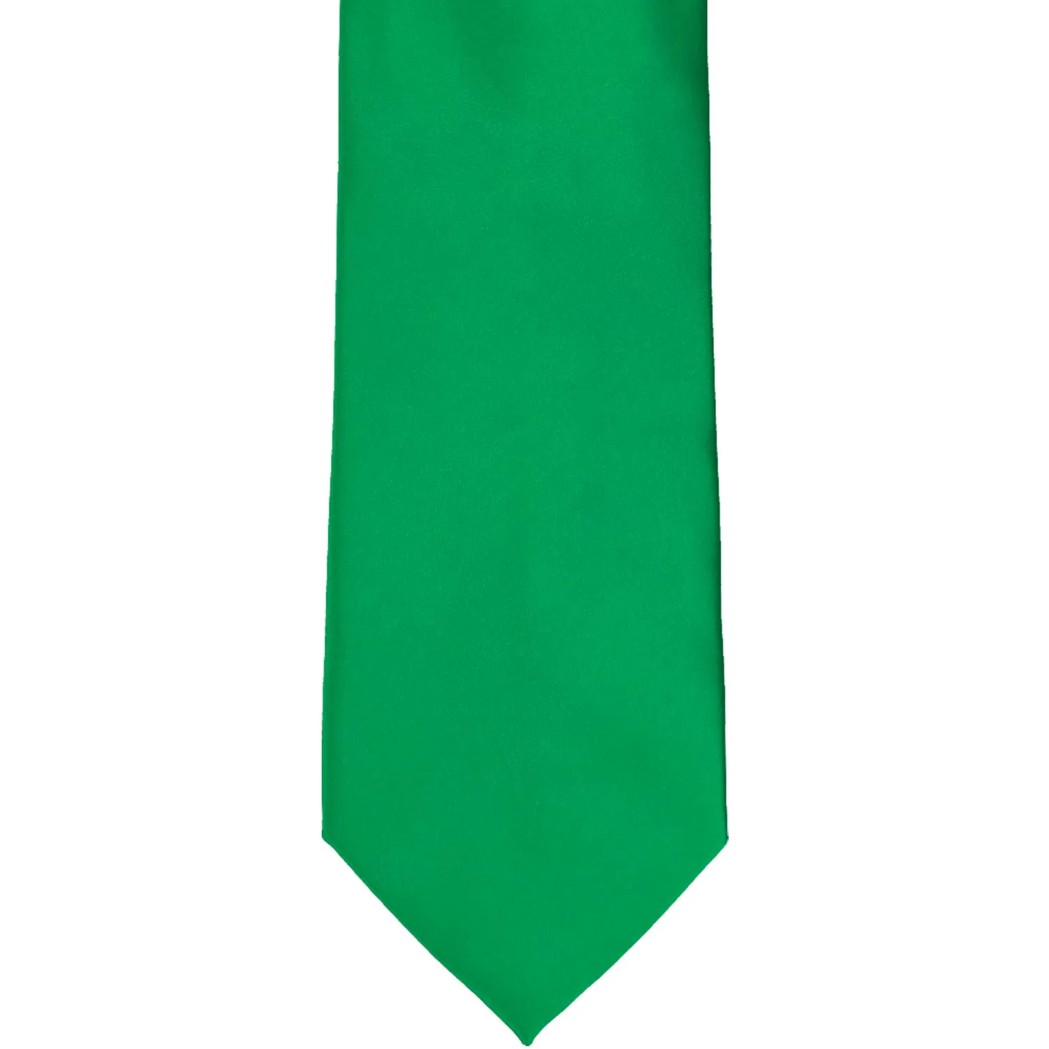 Kelly Green Premium Solid Color Necktie sold by TieMart product image thumbnail 3