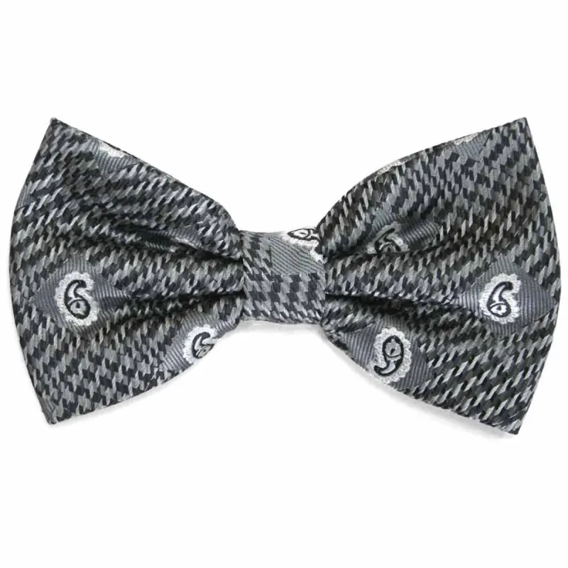 Gray Churchill Paisley Bow Tie sold by TieMart