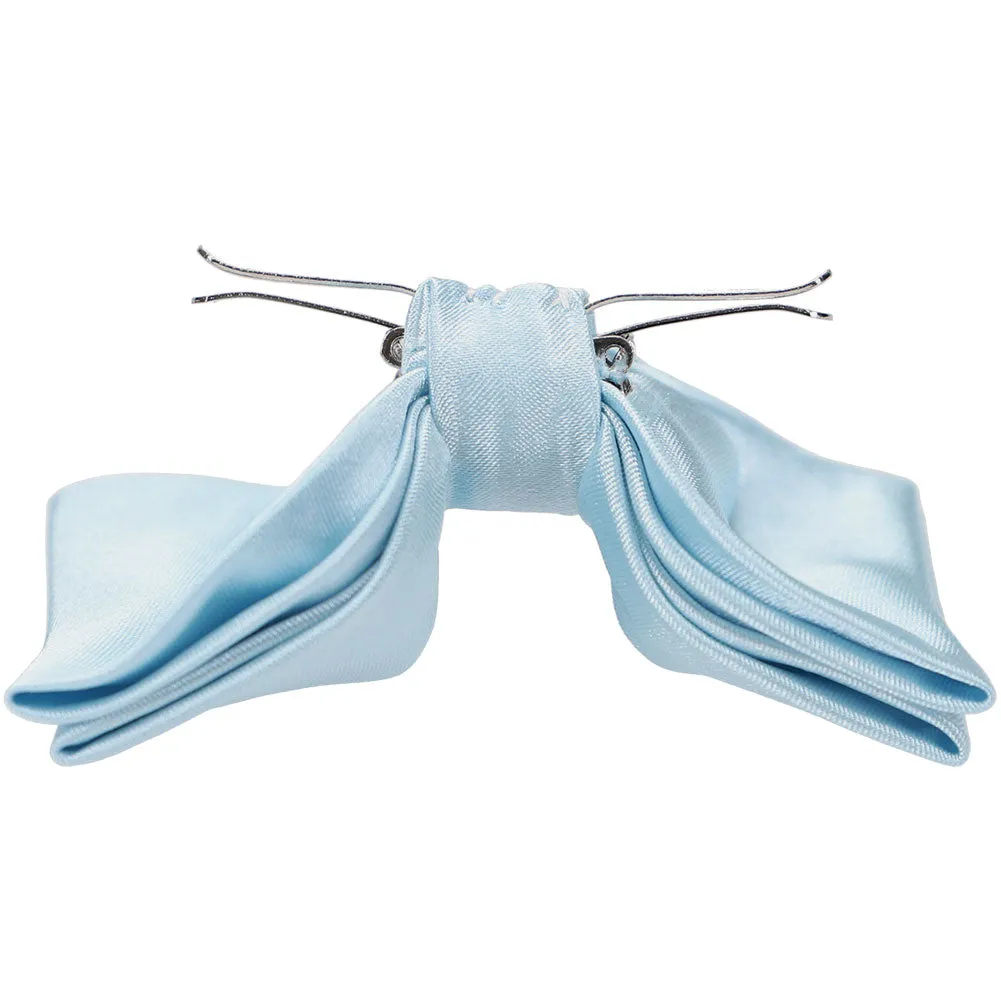Pale Blue Clip-On Bow Tie sold by TieMart product image thumbnail 2