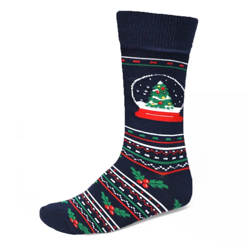 Men's Christmas Snow Globe Socks sold by TieMart