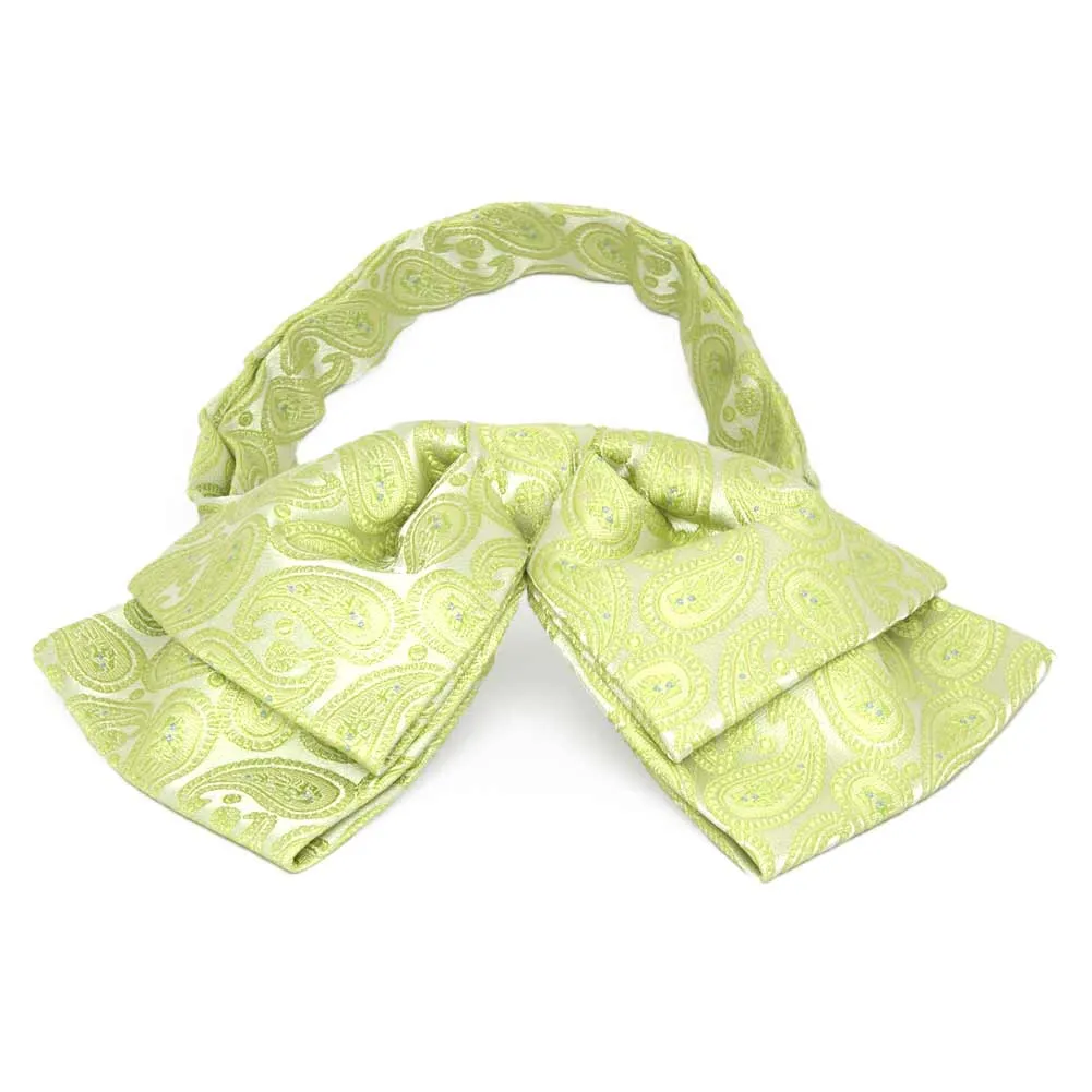 Apple Green Darlene Paisley Floppy Bow Tie sold by TieMart