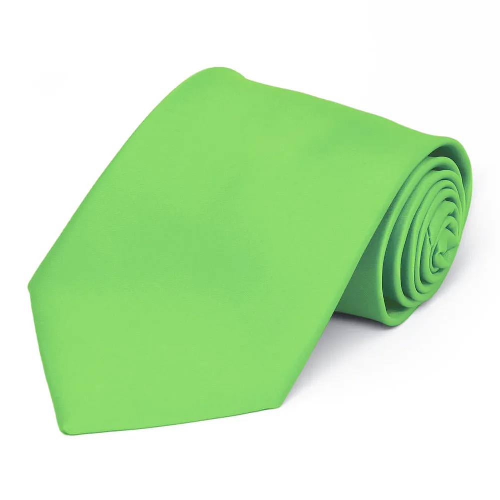 Spring Green Premium Solid Color Necktie sold by TieMart