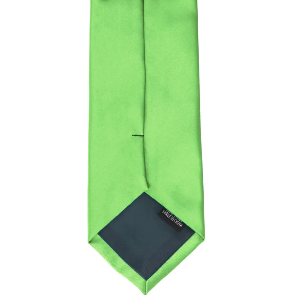 Spring Green Premium Solid Color Necktie sold by TieMart product image thumbnail 5