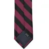 Raspberry and Black Striped Tie sold by TieMart