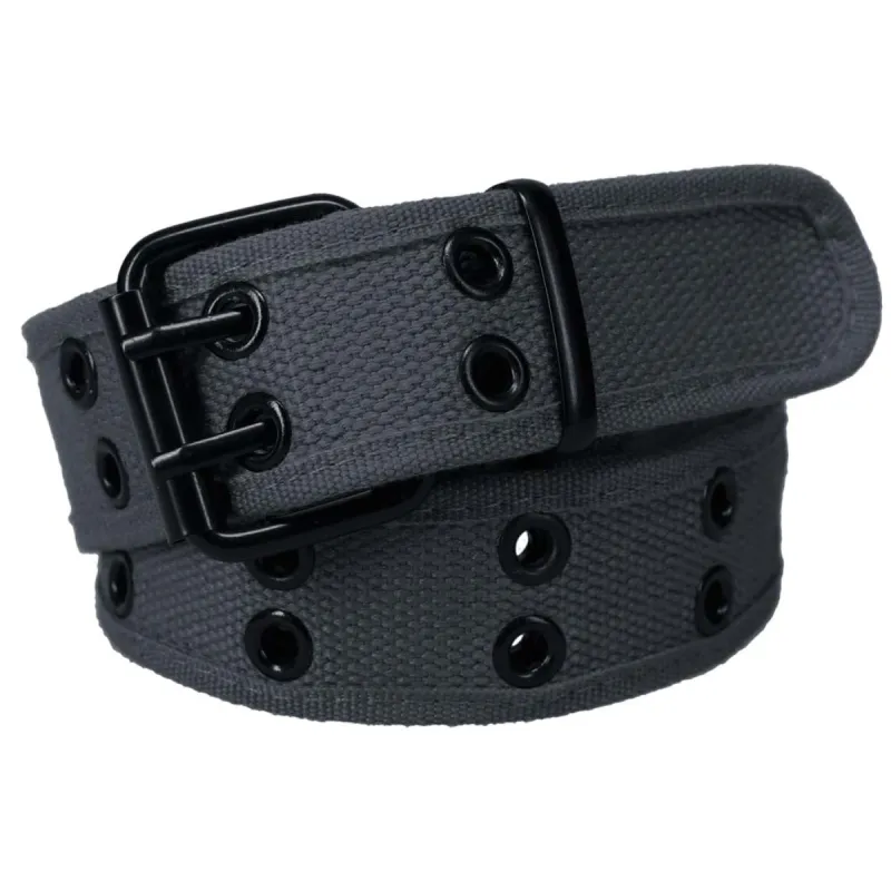 Gray Double Grommet Belt sold by TieMart