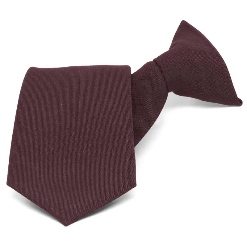 Maroon Clip-On Uniform Tie sold by TieMart