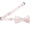 Tea Rose Pink Band Collar Bow Tie sold by TieMart