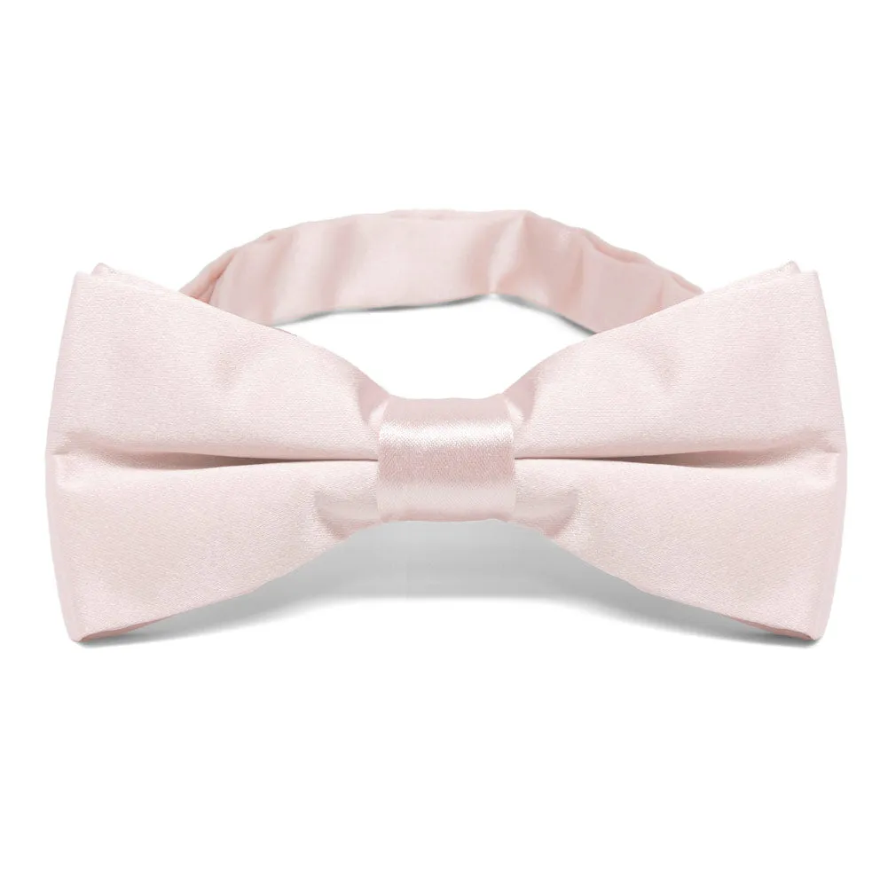 Tea Rose Pink Band Collar Bow Tie sold by TieMart