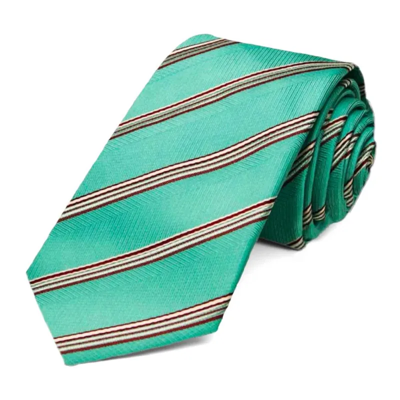 Mermaid Hayward Striped Slim Necktie sold by TieMart