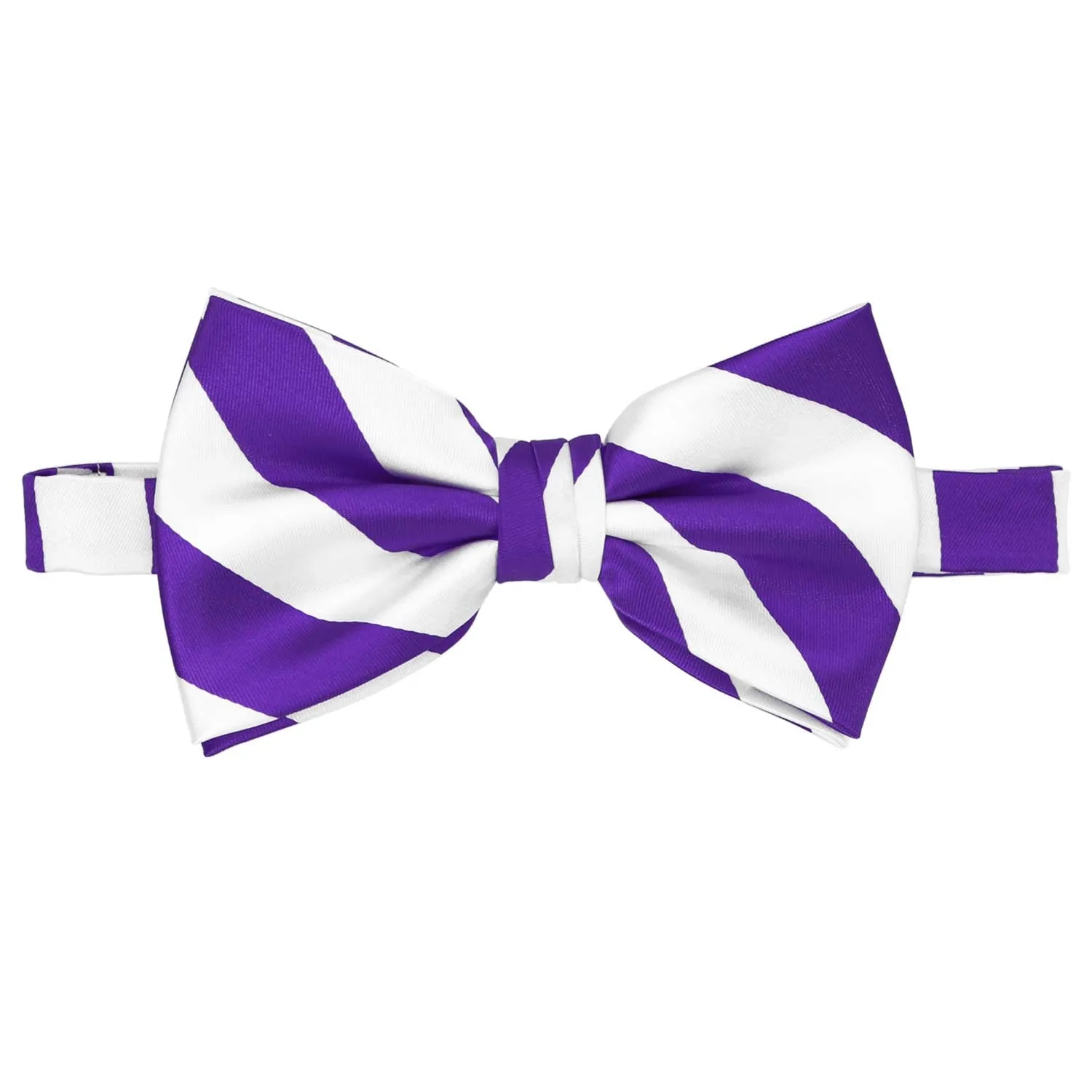 Purple and White Striped Bow Tie sold by TieMart product image thumbnail 2