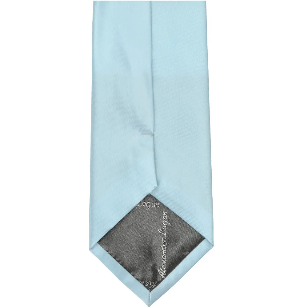 Powder Blue Extra Long Solid Color Necktie sold by TieMart product image thumbnail 3