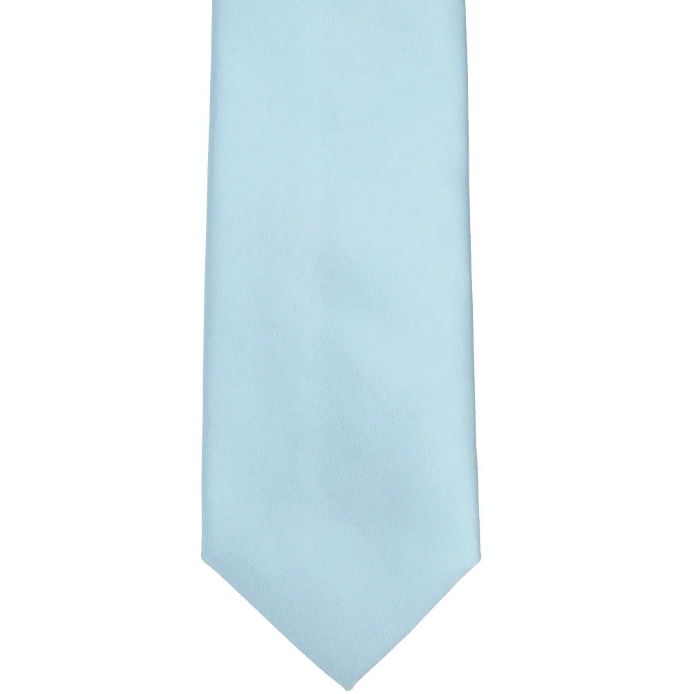 Powder Blue Extra Long Solid Color Necktie sold by TieMart product image thumbnail 2