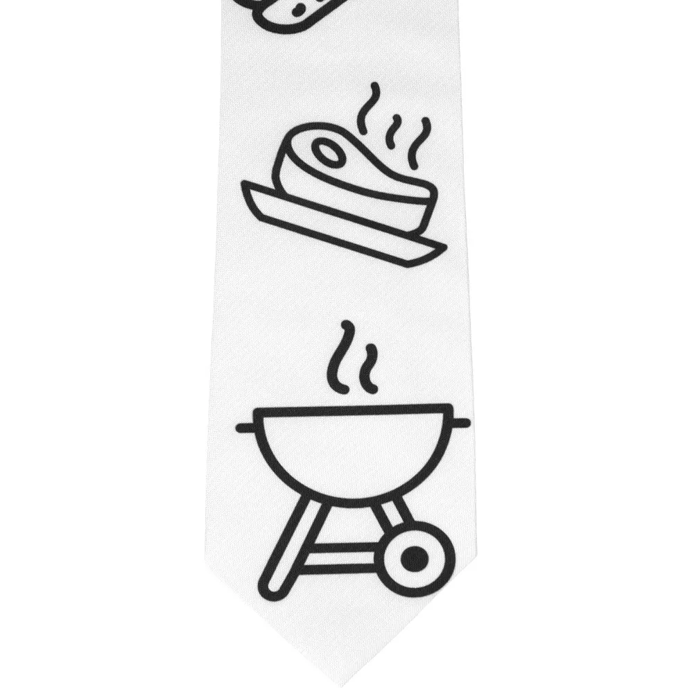 Barbecue Coloring Book Necktie sold by TieMart product image thumbnail 2