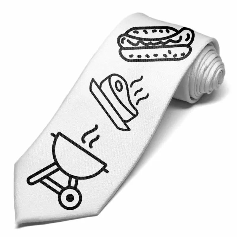 Barbecue Coloring Book Necktie sold by TieMart
