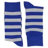 Men's Royal Blue and Silver Striped Socks sold by TieMart