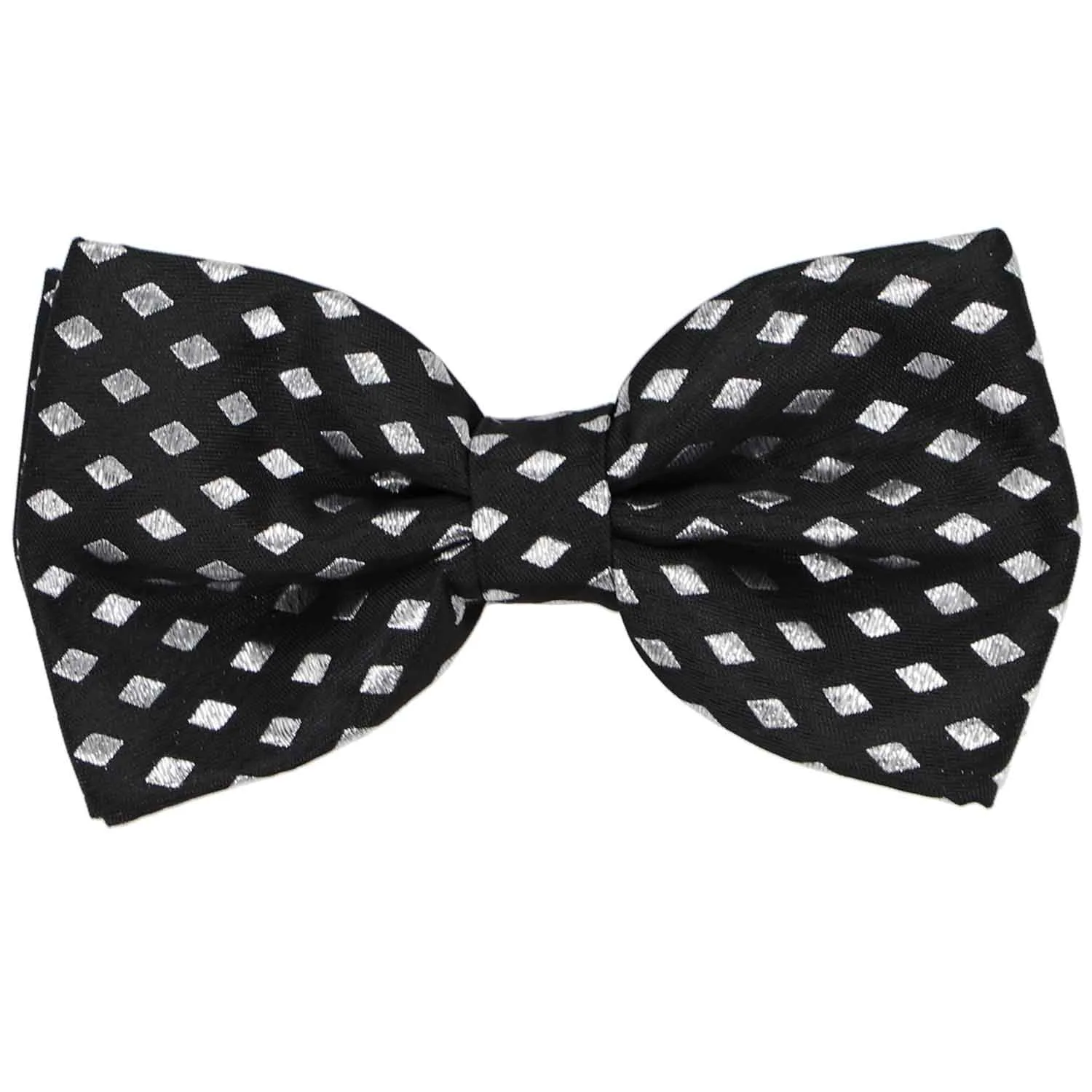 Black and Silver Walker Geometric Bow Tie sold by TieMart