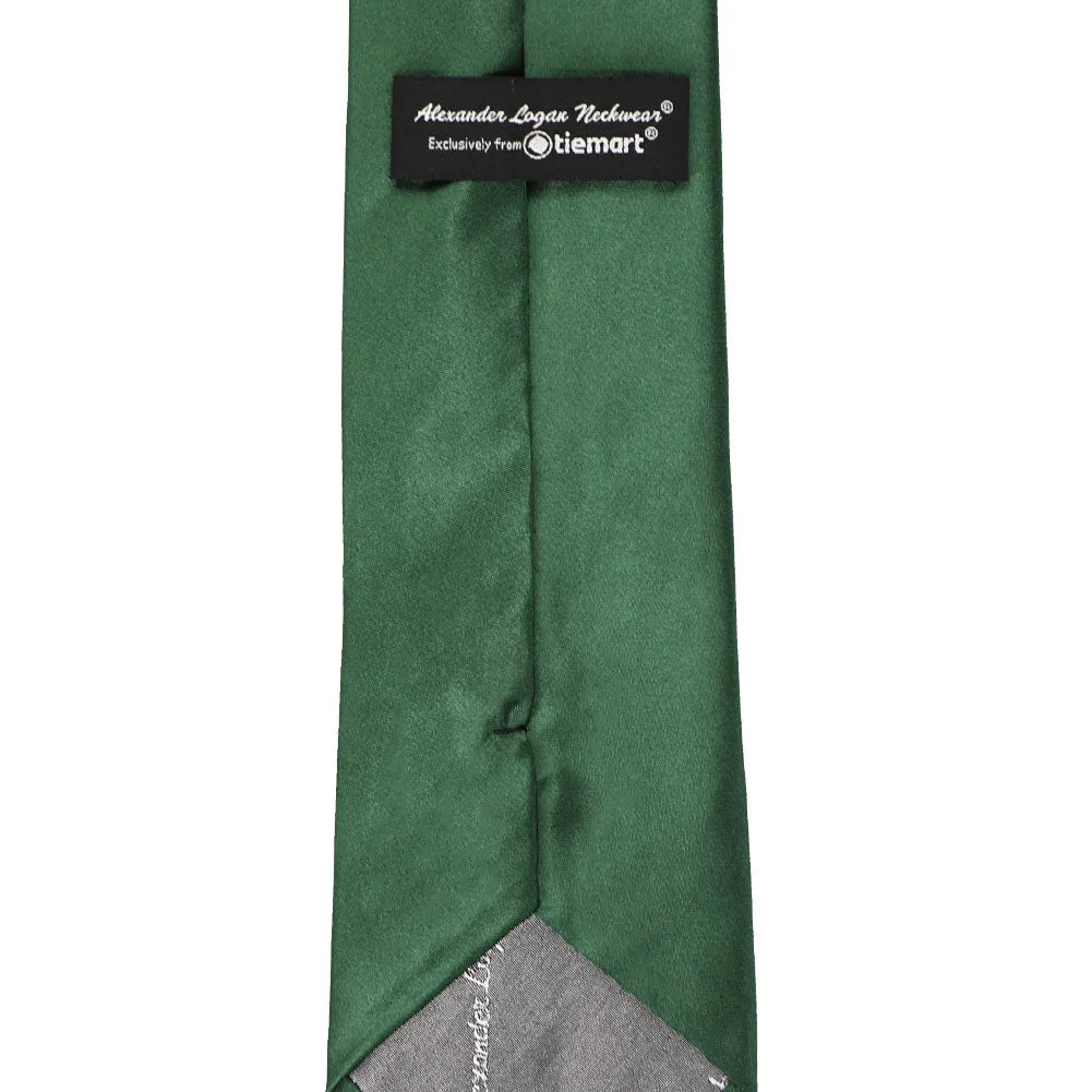 Forest Green Solid Color Necktie sold by TieMart product image thumbnail 3