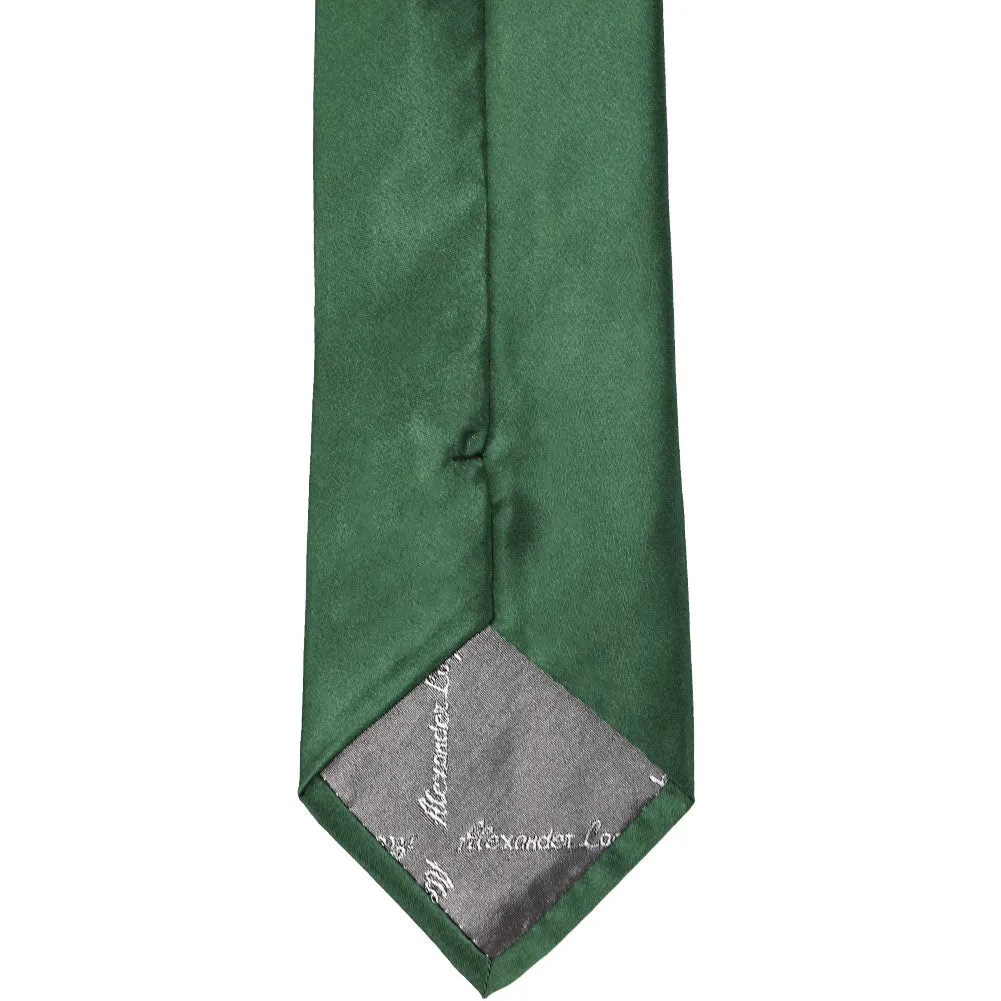 Forest Green Solid Color Necktie sold by TieMart product image thumbnail 4