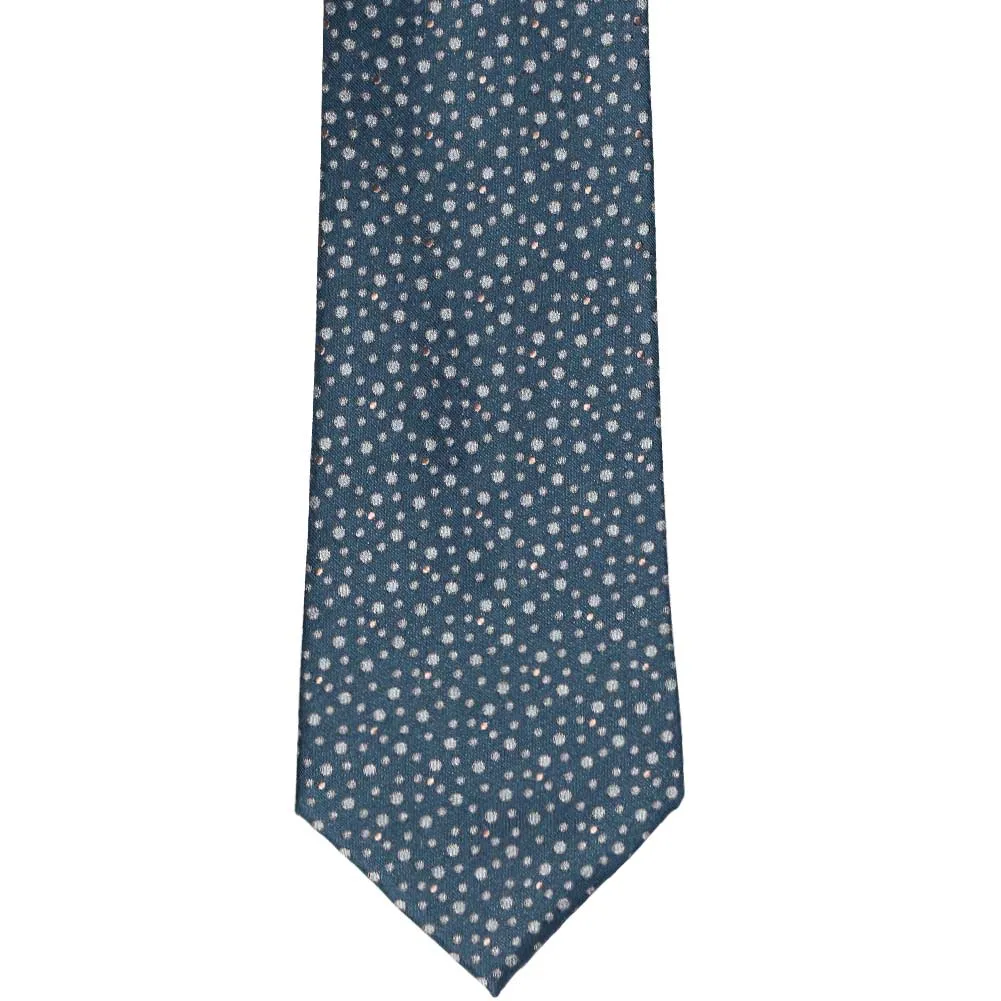 Dark Blue Squadron Dot Silk/Viscose Necktie sold by TieMart product image thumbnail 2