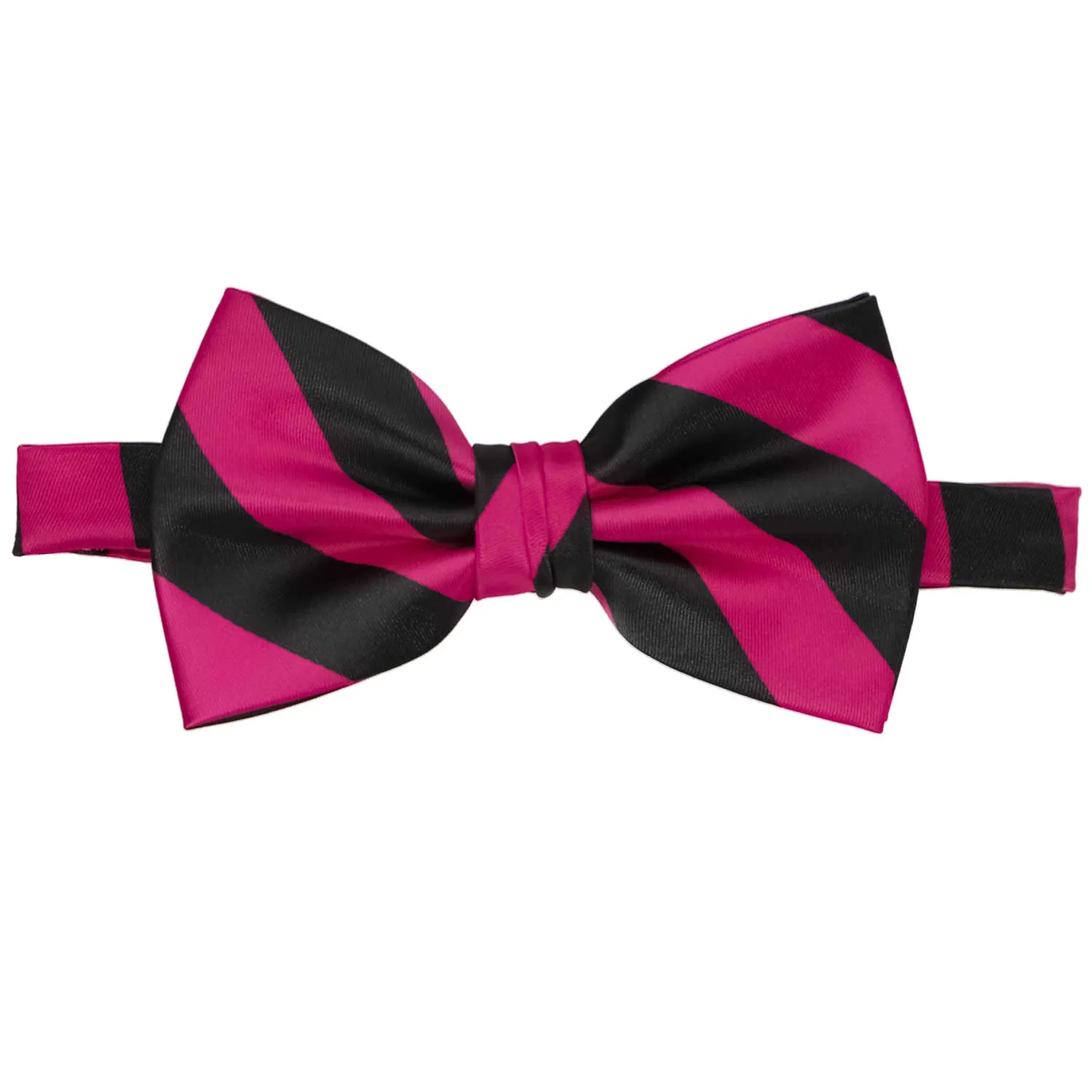 Fuchsia and Black Striped Bow Tie sold by TieMart product image thumbnail 3