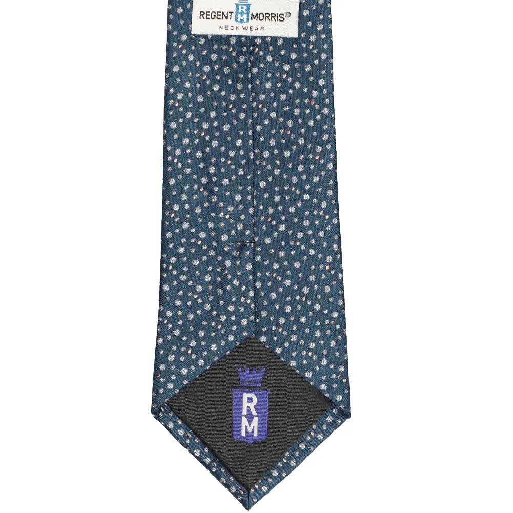 Dark Blue Squadron Dot Silk/Viscose Necktie sold by TieMart product image thumbnail 3