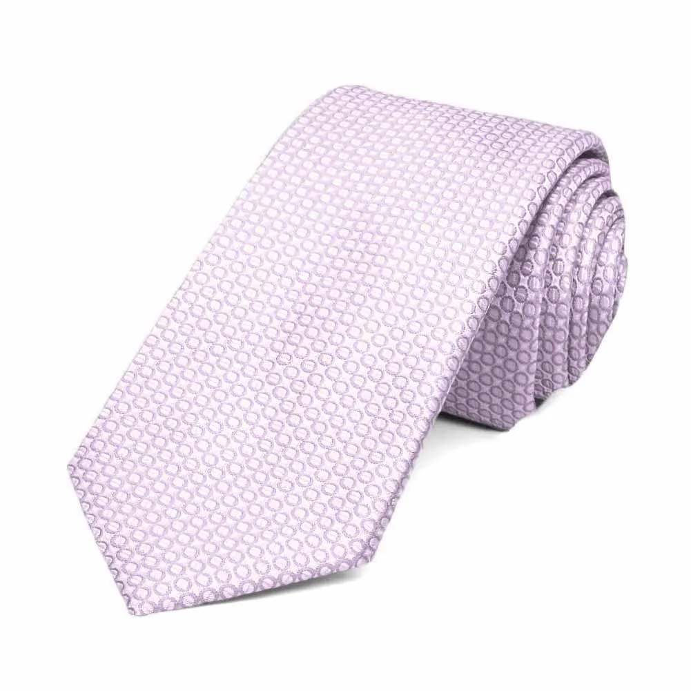 Pale Lavender Henry Grain Pattern Slim Necktie, 2.5" Width sold by TieMart