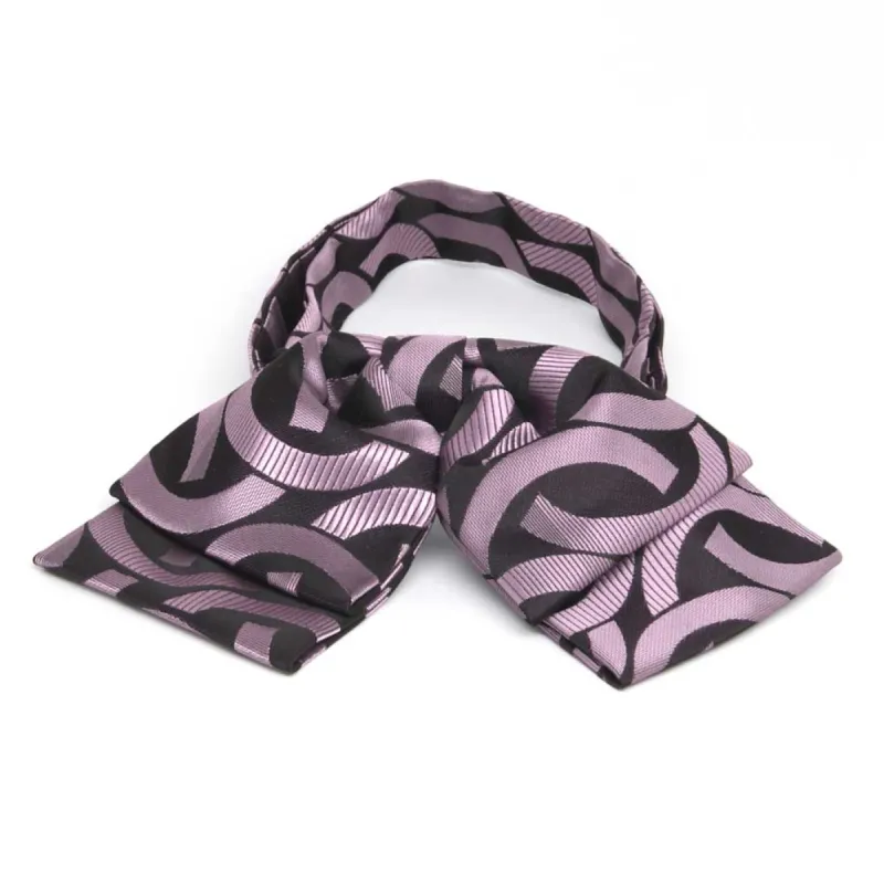 Dark Lavender Kay Link Pattern Floppy Bow Tie sold by TieMart