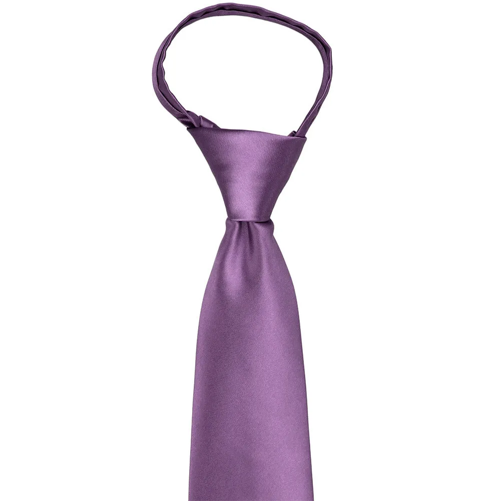 Wisteria Purple Premium Zipper Tie sold by TieMart product image thumbnail 2