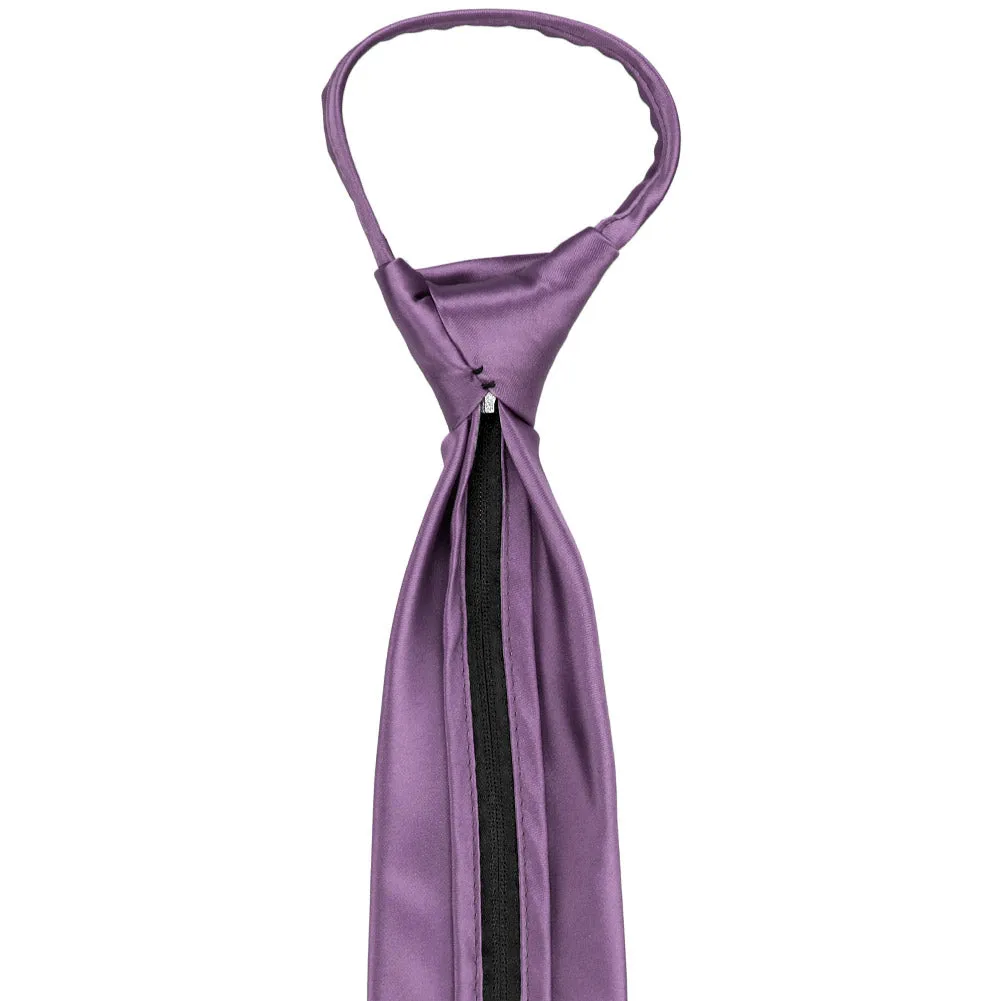 Wisteria Purple Premium Zipper Tie sold by TieMart product image thumbnail 4