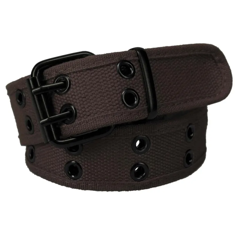 Brown Double Grommet Belt sold by TieMart