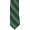 Irish Green and Dark Gray Dean Stripe Wool/Silk Narrow Necktie, 3" Width sold by TieMart