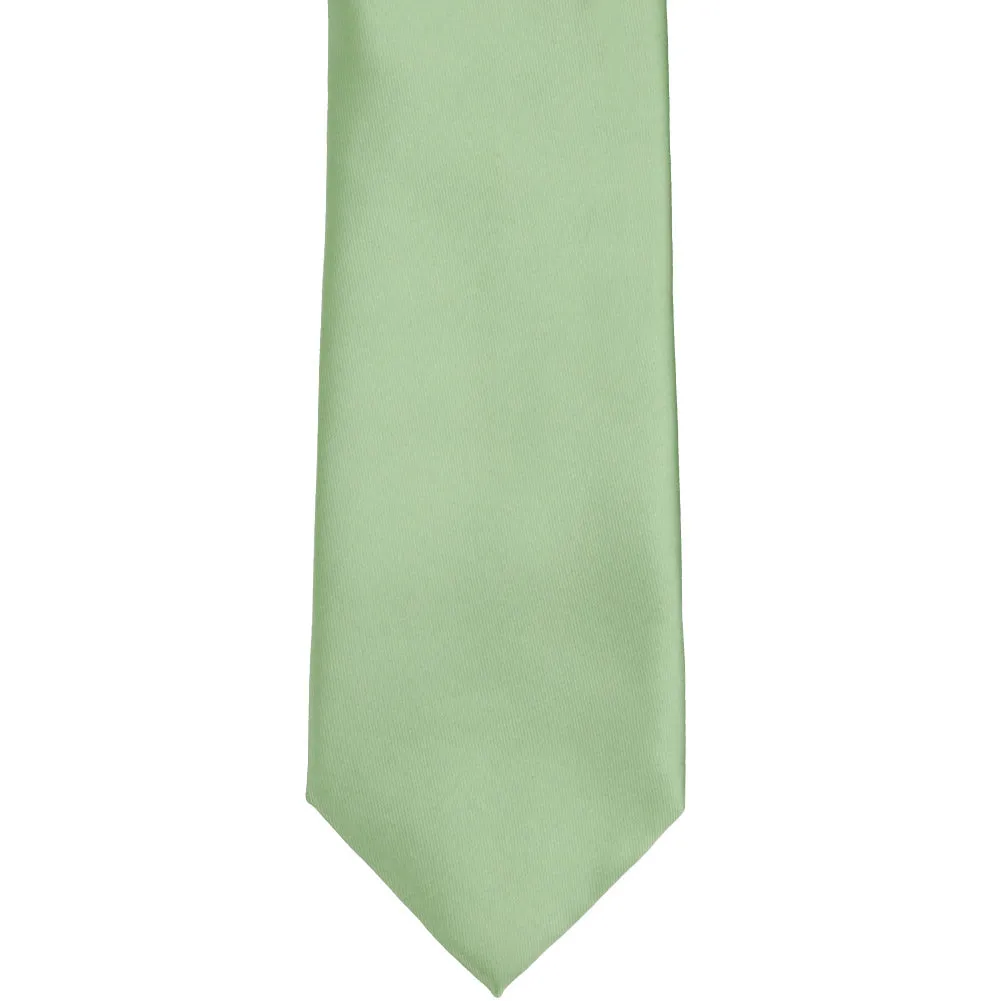 Mint Green Solid Color Necktie sold by TieMart product image thumbnail 2