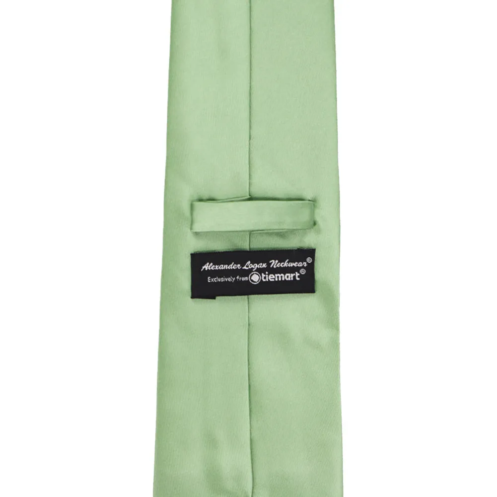 Mint Green Solid Color Necktie sold by TieMart product image thumbnail 3