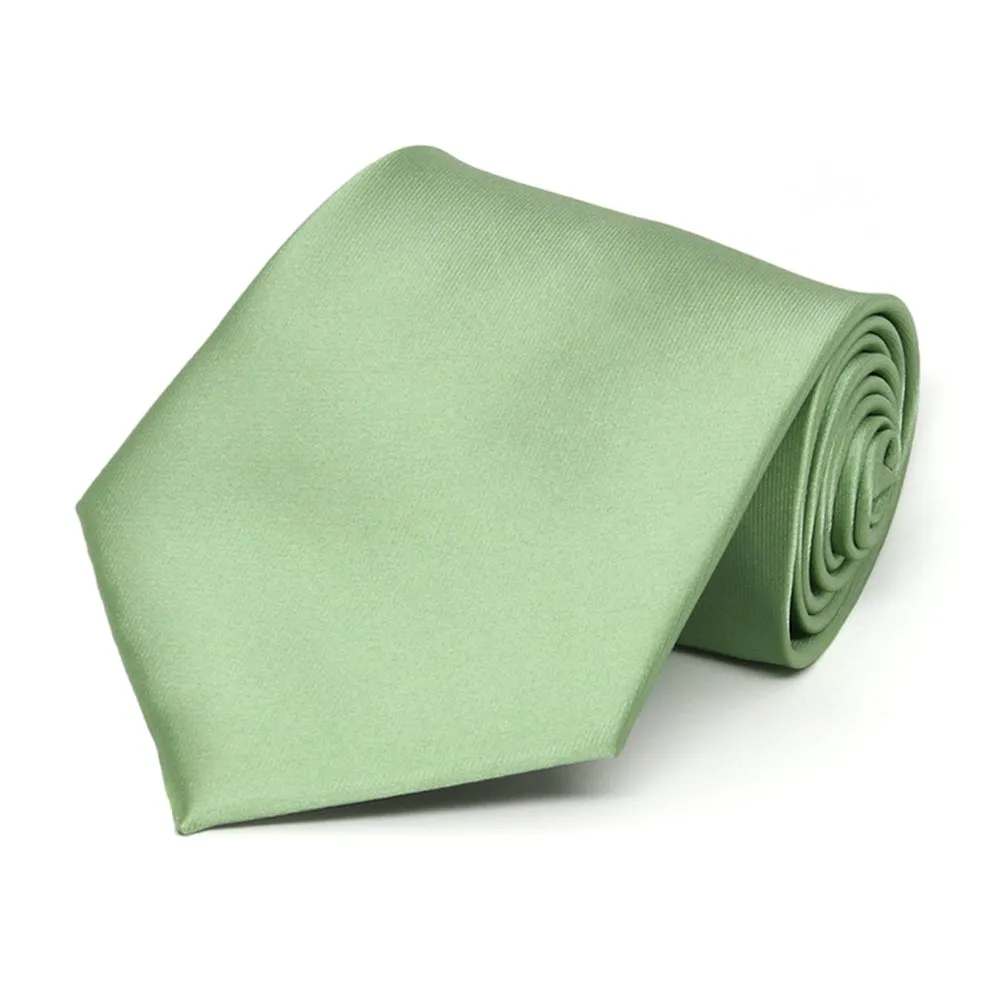 Mint Green Solid Color Necktie sold by TieMart