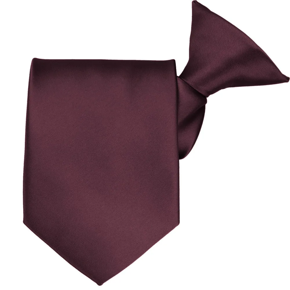 Wine Premium Clip-On Tie sold by TieMart