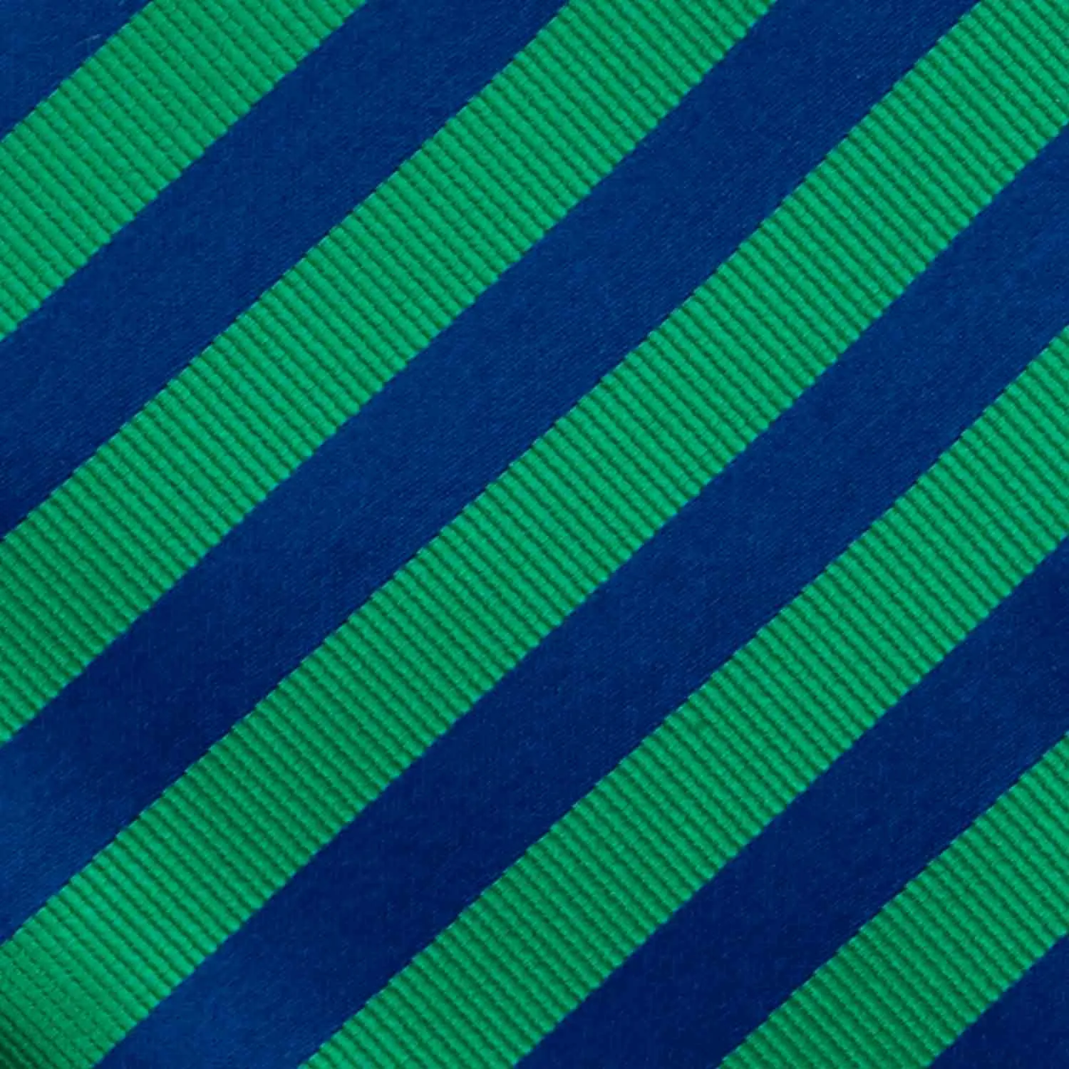 Kelly Green and Royal Blue Formal Striped Tie sold by TieMart product image thumbnail 5