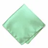 Seafoam Herringbone Silk Pocket Square sold by TieMart
