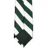 Hunter Green and White Striped Tie sold by TieMart